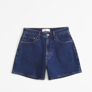 A&F Curve Love High Rise Dad Short - Dark Wash